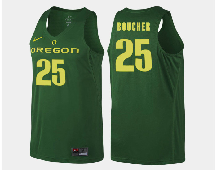 Oregon Ducks #25 Chris Boucher Green Road Authentic College Basketball Jersey