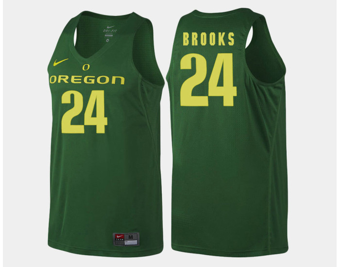 Oregon Ducks #24 Dillon Brooks Green Road Authentic College Basketball Jersey