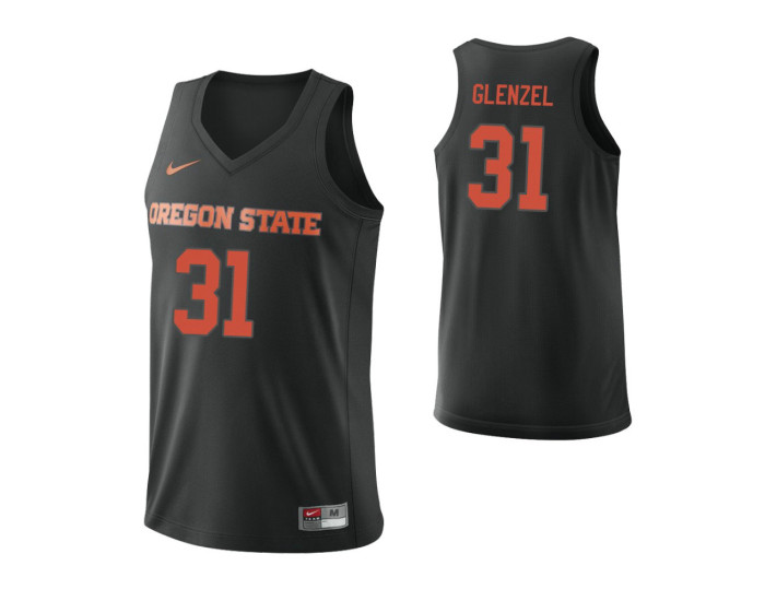 Oregon State Beavers #31 Eli Glenzel Authentic College Basketball Jersey Black