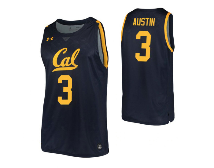 Youth California Golden Bears #3 Paris Austin Navy Authentic College Basketball Jersey