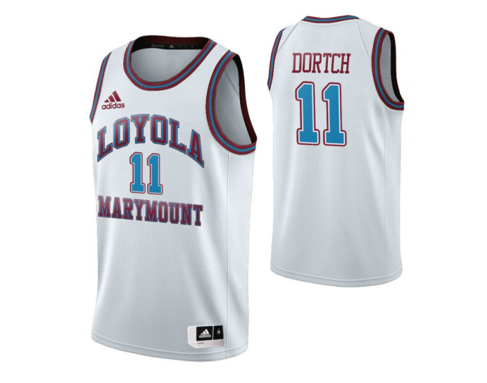 Loyola Marymount Lions 11 Parker Dortch Throwback Authentic College Basketball Jersey White