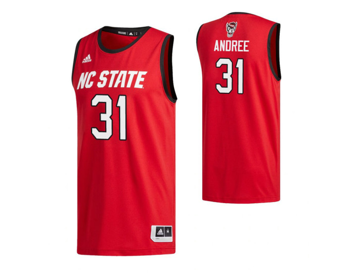 NC State Wolfpack 31 Pat Andree Authentic College Basketball Jersey Red