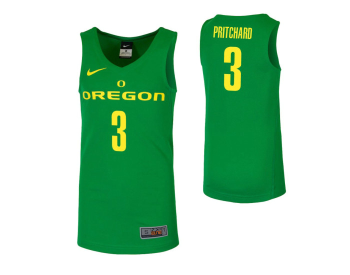 Youth Oregon Ducks #3 Payton Pritchard Green Replica College Basketball Jersey