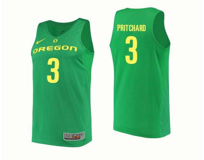 Oregon Ducks #3 Payton Pritchard Replica College Basketball Jersey Green