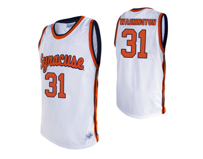 Syracuse Orange 31 Pearl Washington Alumni Replica College Basketball Jersey White