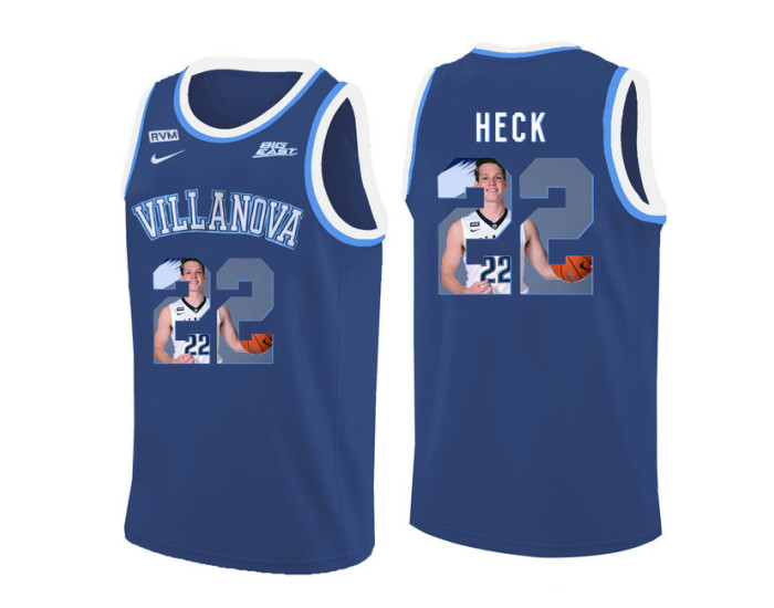 Villanova Wildcats #22 Peyton Heck Replica College Basketball Jersey Blue