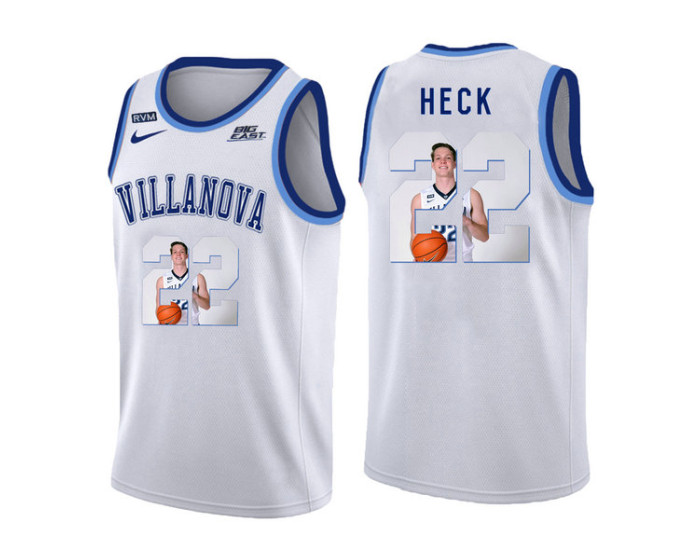 Youth Villanova Wildcats #22 Peyton Heck Replica College Basketball Jersey White