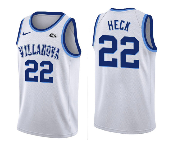 Villanova Wildcats #22 Peyton Heck Replica College Basketball Jersey White