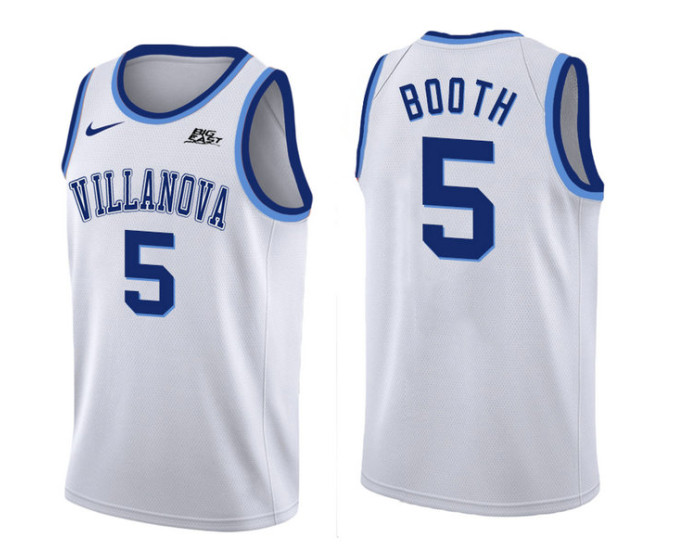 Villanova Wildcats #5 Phil Booth Authentic College Basketball Jersey White