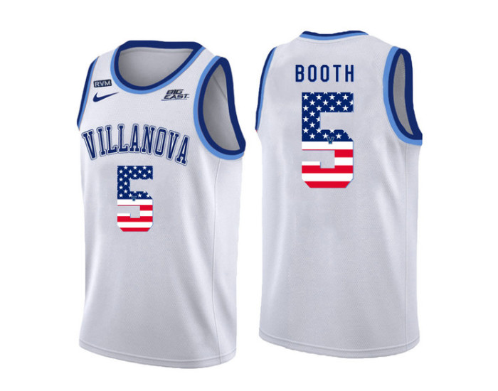 Villanova Wildcats #5 Phil Booth Authentic College Basketball Jersey White