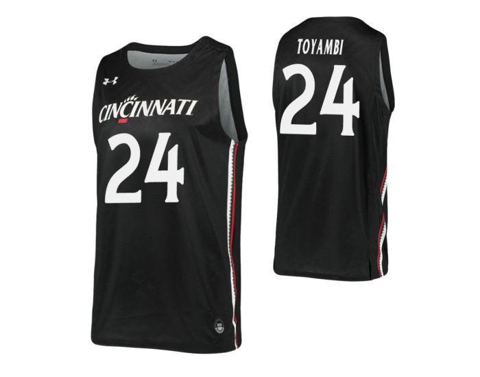 Prince Toyambi Replica College Basketball Jersey Black Cincinnati Bearcats
