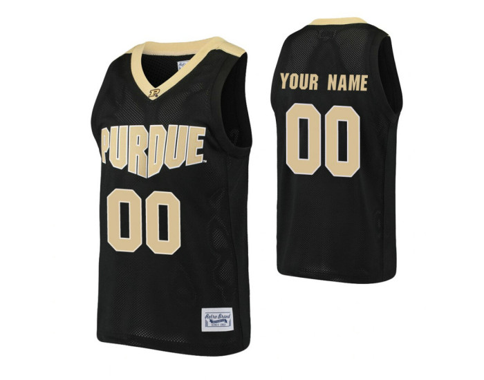 Purdue Boilermakers Custom Basketball Alumni Jersey Black