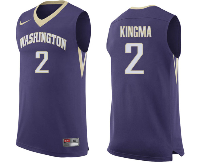Washington Huskies #2 Dan Kingma Authentic College Basketball Jersey Purple