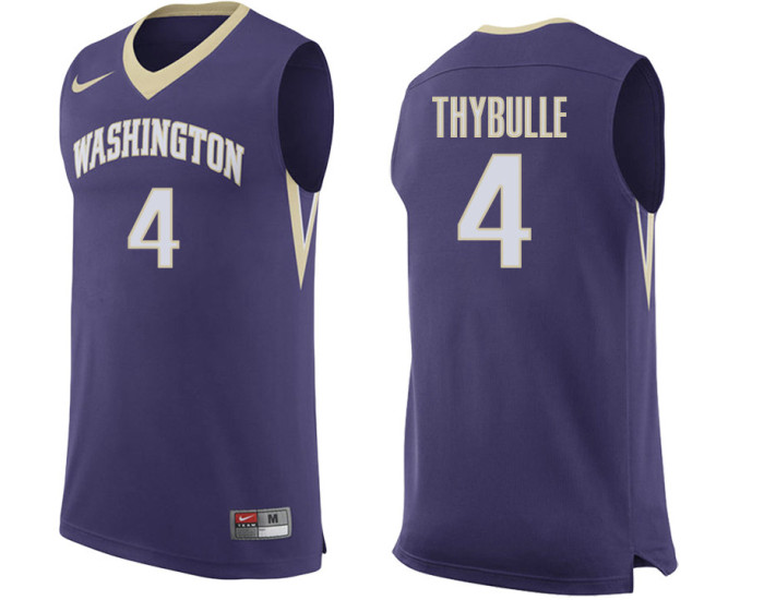 Washington Huskies #4 Matisse Thybulle Authentic College Basketball Jersey Purple