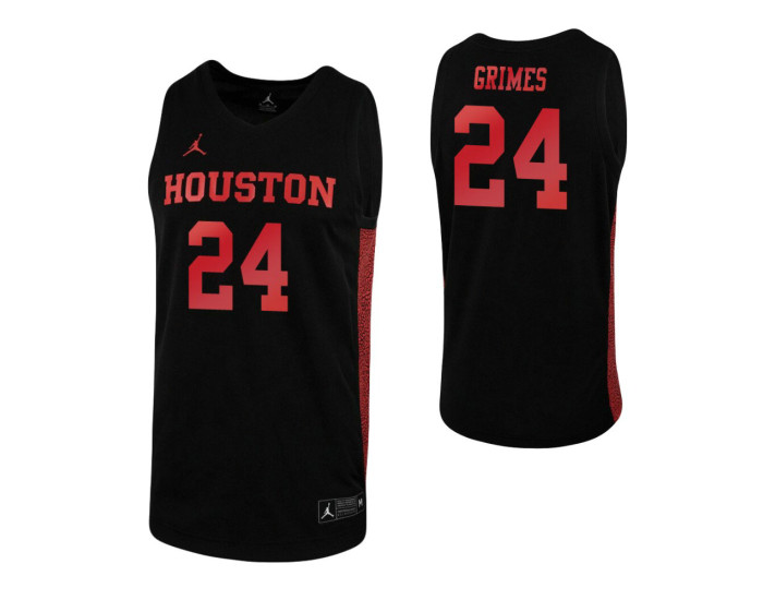 Houston Cougars #24 Quentin Grimes Black Authentic College Basketball Jersey