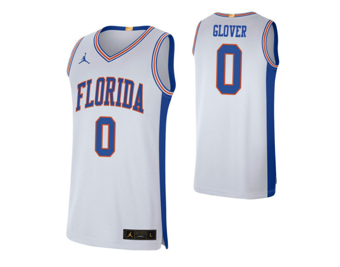 Florida Gators #0 Ques Glover White Authentic College Basketball Jersey