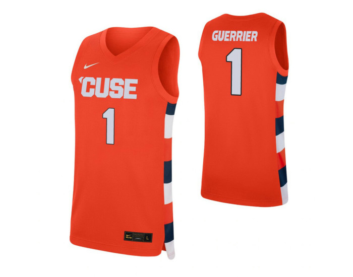 Syracuse Orange #1 Quincy Guerrier Orange Authentic College Basketball Jersey