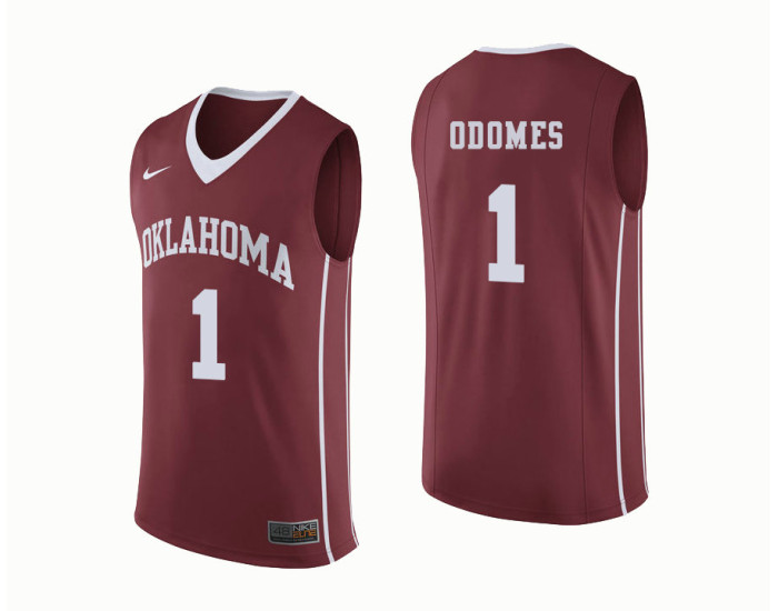 Oklahoma Sooners #1 Rashard Odomes Authentic College Basketball Jersey Crimson