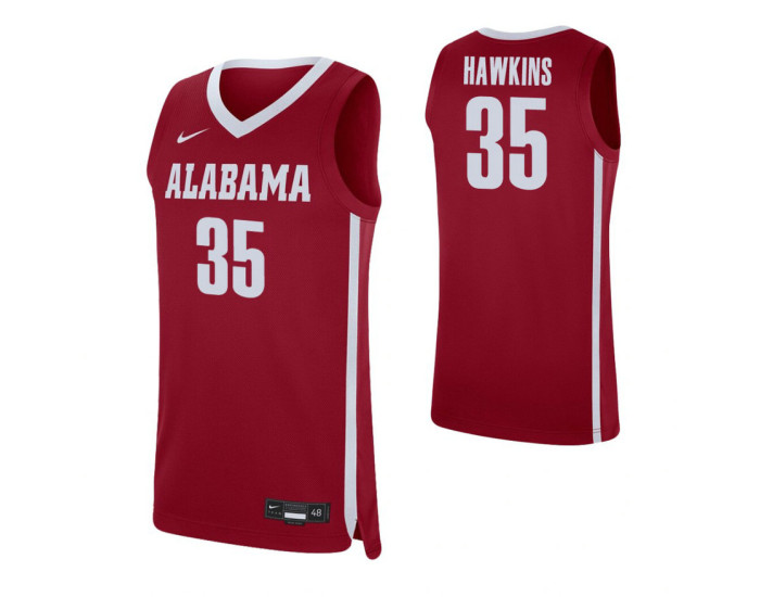 Women's Alabama Crimson Tide #35 Raymond Hawkins Crimson Replica College Basketball Jersey