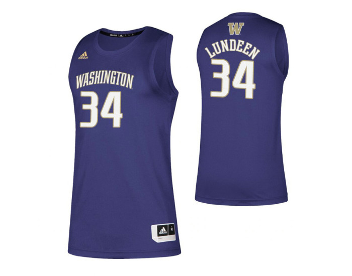 Washington Huskies 34 Reagan Lundeen Authentic College Basketball Jersey Purple