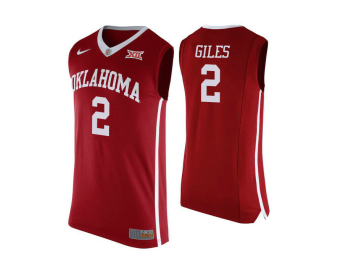 Oklahoma Sooners #2 Chris Giles Authentic College Basketball Jersey Red