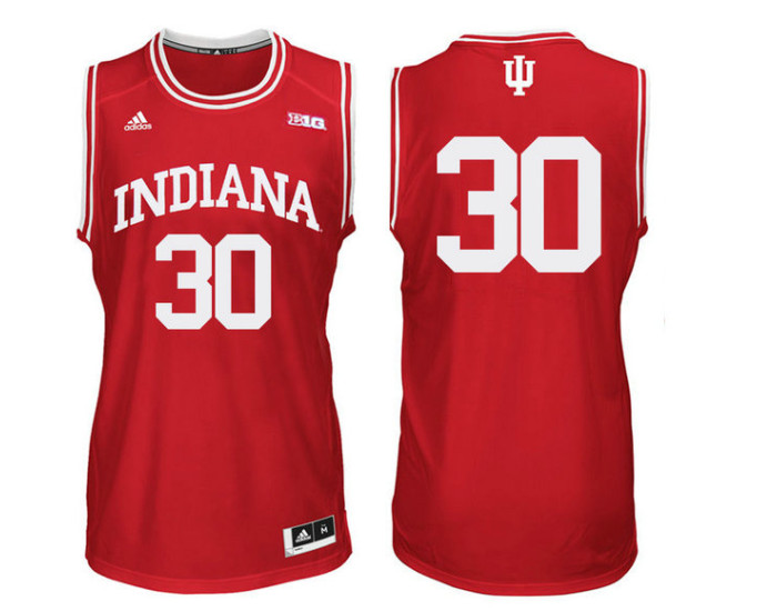 Indiana Hoosiers #30 Collin Hartman Replica College Basketball Jersey Red