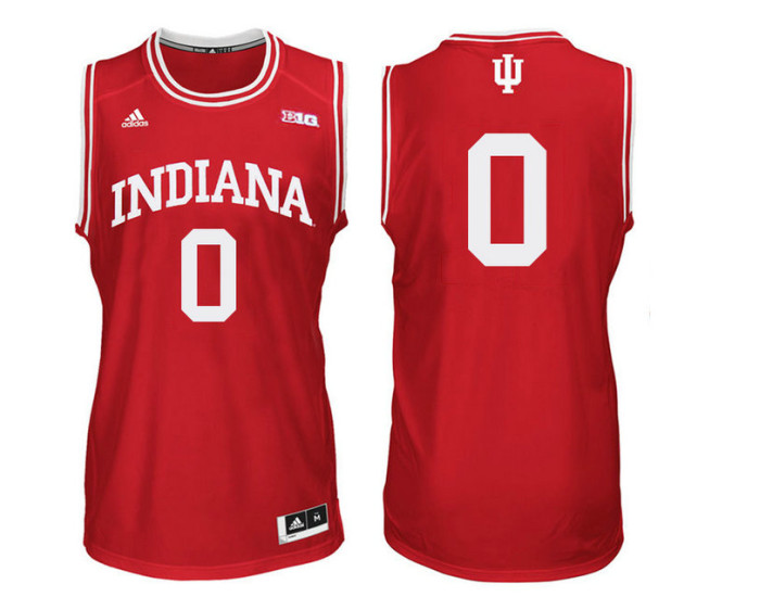 Indiana Hoosiers #0 Curtis Jones Authentic College Basketball Jersey Red