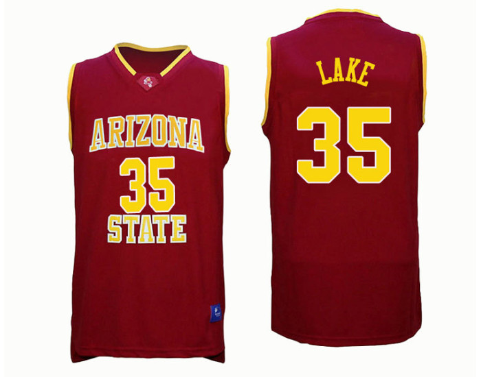 Youth Arizona State Sun Devils #35 De'Quon Lake Replica College Basketball Jersey Red
