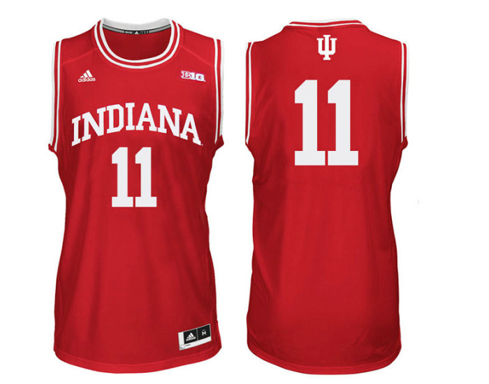 Indiana Hoosiers #11 Devonte Green Authentic College Basketball Jersey Red