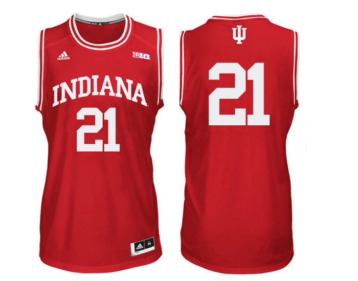 Indiana Hoosiers #21 Freddie McSwain Jr. Authentic College Basketball Jersey Red