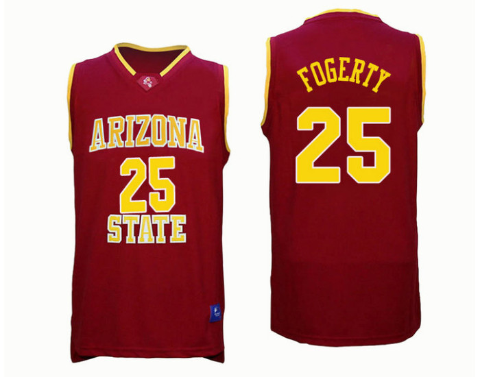 Arizona State Sun Devils #25 Grant Fogerty Authentic College Basketball Jersey Red