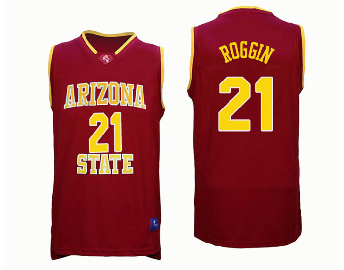 Arizona State Sun Devils #21 Jack Roggin Authentic College Basketball Jersey Red