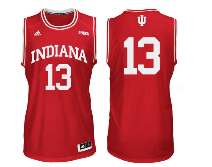 Indiana Hoosiers #13 Juwan Morgan Authentic College Basketball Jersey Red