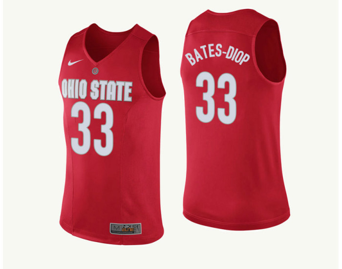 Ohio State Buckeyes #33 Keita Bates-Diop Replica College Basketball Jersey Red