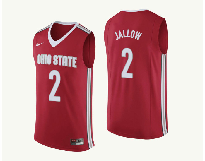 Ohio State Buckeyes #2 Musa Jallow Replica College Basketball Jersey Red