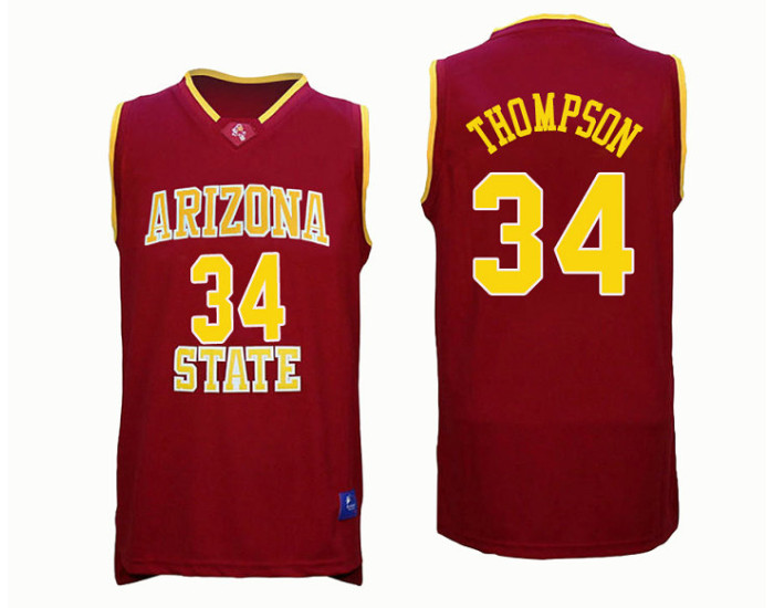 Arizona State Sun Devils #34 Trevor Thompson Replica College Basketball Jersey Red