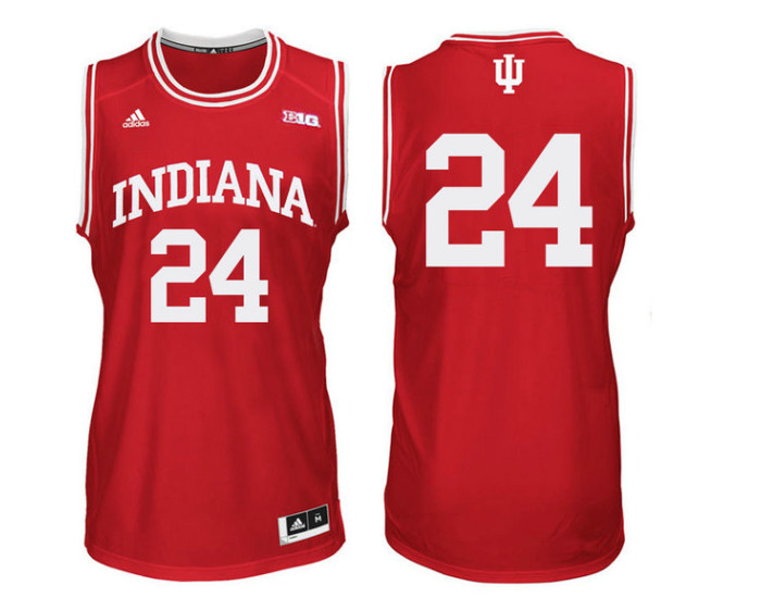 Indiana Hoosiers #24 Vijay Blackmon Replica College Basketball Jersey Red