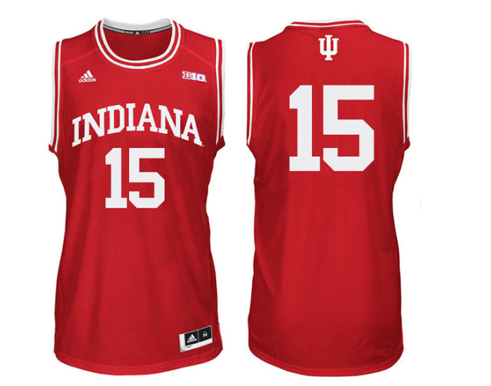 Indiana Hoosiers #15 Zach McRoberts Authentic College Basketball Jersey Red