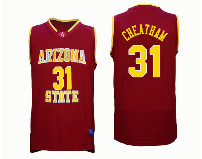 Arizona State Sun Devils #31 Zylan Cheatham Replica College Basketball Jersey Red