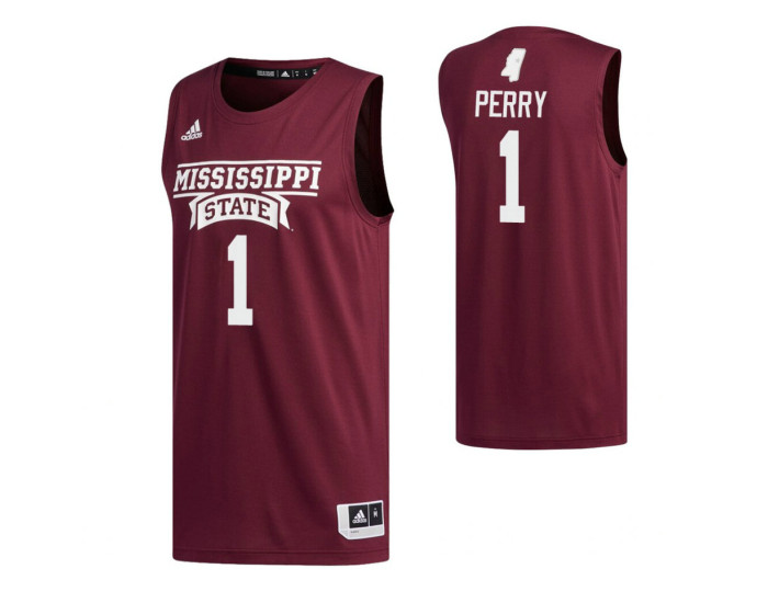 Youth Mississippi State Bulldogs 1 Reggie Perry Authentic College Basketball Jersey Maroon