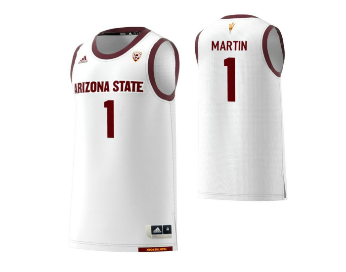 Youth Arizona State Sun Devils 1 Remy Martin Replica College Basketball Jersey White