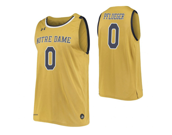 Youth Rex Pflueger Replica College Basketball Jersey Gold Notre Dame Fighting Irish