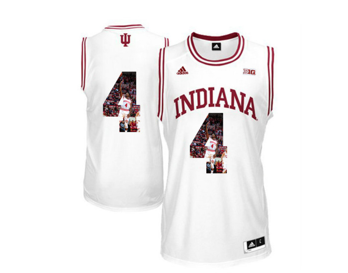 Youth Indiana Hoosiers #4 Robert Johnson Authentic College Basketball Jersey White