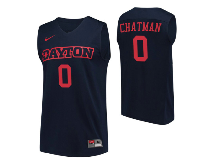 Dayton Flyers #0 Rodney Chatman Navy Authentic College Basketball Jersey