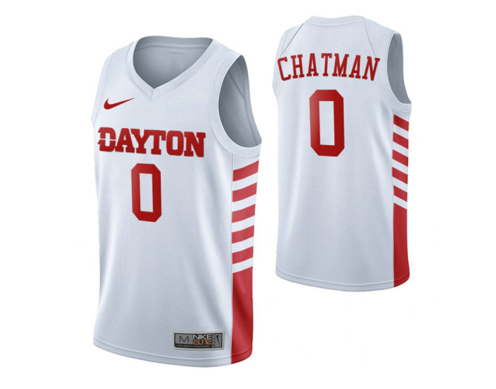 Dayton Flyers #0 Rodney Chatman White Authentic College Basketball Jersey