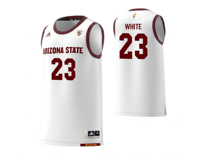 Arizona State Sun Devils 23 Romello White Replica College Basketball Jersey White