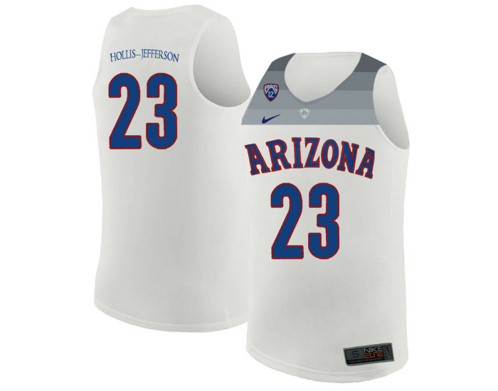 Youth Arizona Wildcats #23 Rondae Hollis-Jefferson Replica College Basketball Jersey White