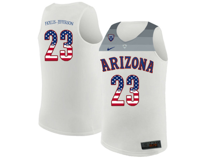 Arizona Wildcats #23 Rondae Hollis-Jefferson Authentic College Basketball Jersey White