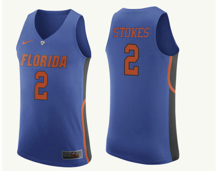 Florida Gators #2 Isaiah Stokes Replica College Basketball Jersey Royal