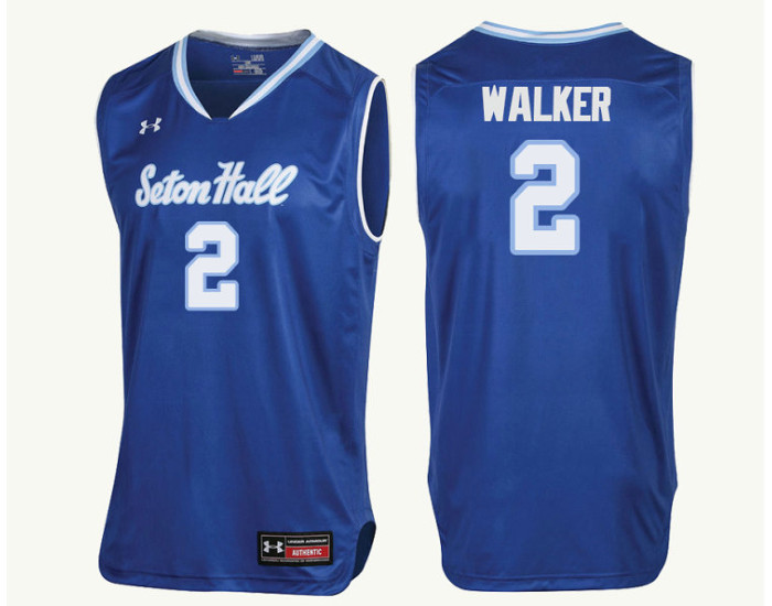 Seton Hall Pirates #2 Jordan Walker Authentic College Basketball Jersey Royal